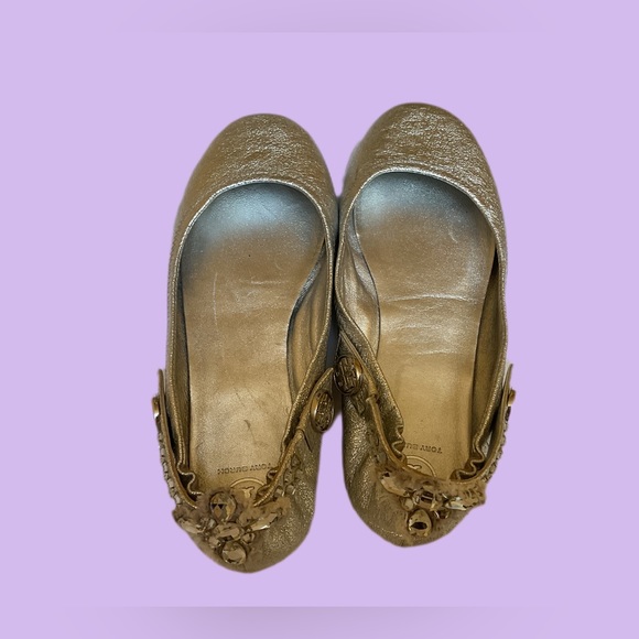 Tory Burch metallic maryjane ballet flats size 10 - Picture 5 of 5